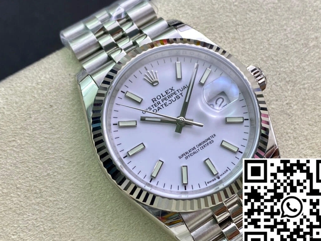 Factory Stainless Steel White Dial EW 36MM Rolex Datejust 0303